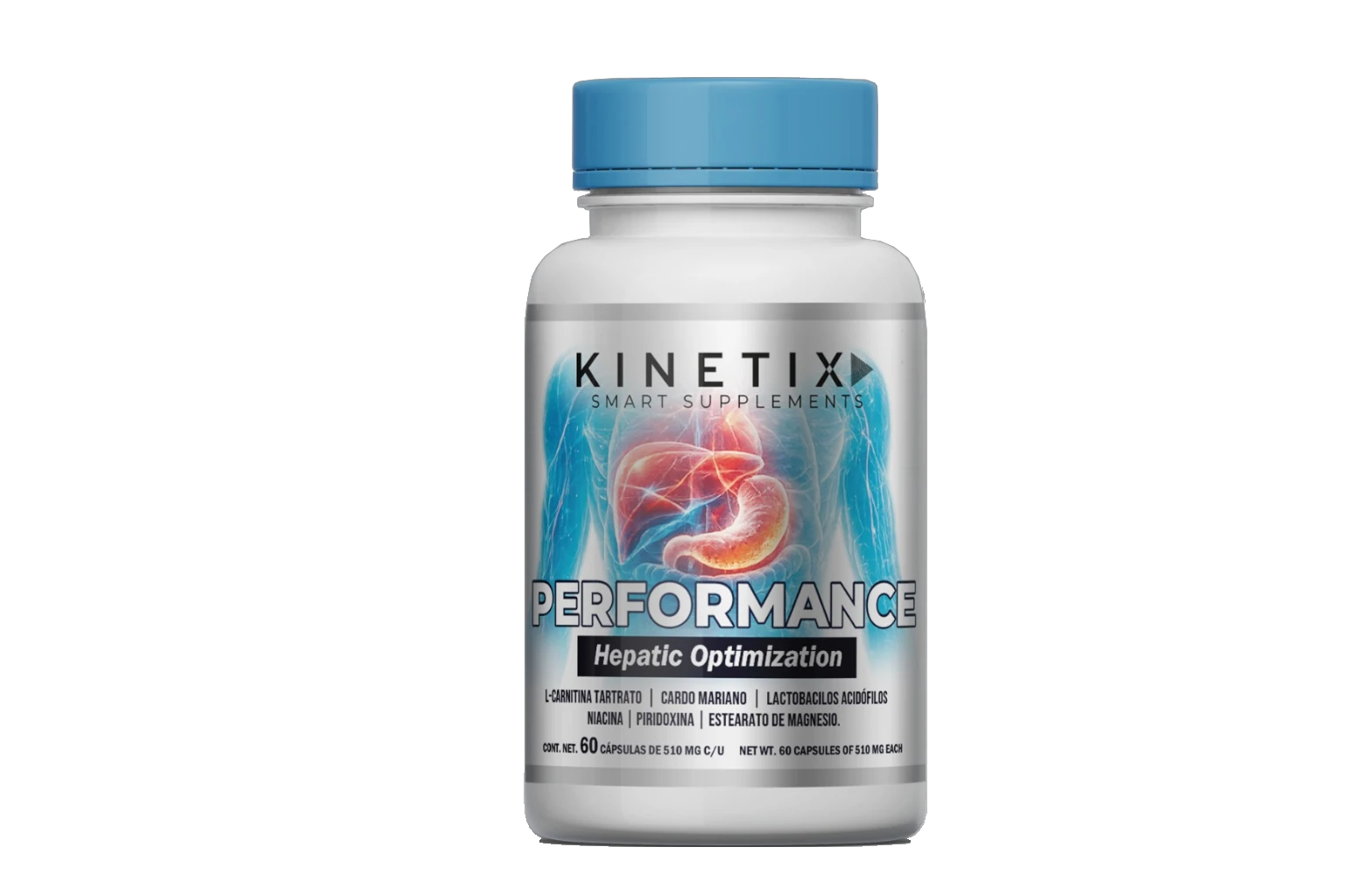 PERFORMANCE · HEPATIX OPTIMIZATION · 60 CAPS 510 MG | Soporte Hepático y Metabolismo Energético Integral